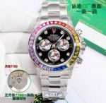 Clean Factory Rolex Daytona 7750 Black Face Watch  